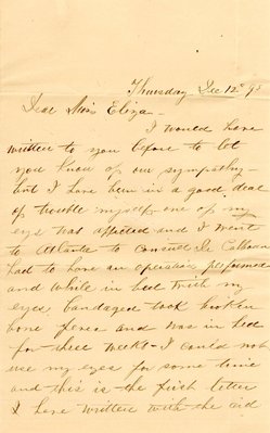 Letter from Alice McKenzie to Eliza Fisher, Dec. 12, 1895